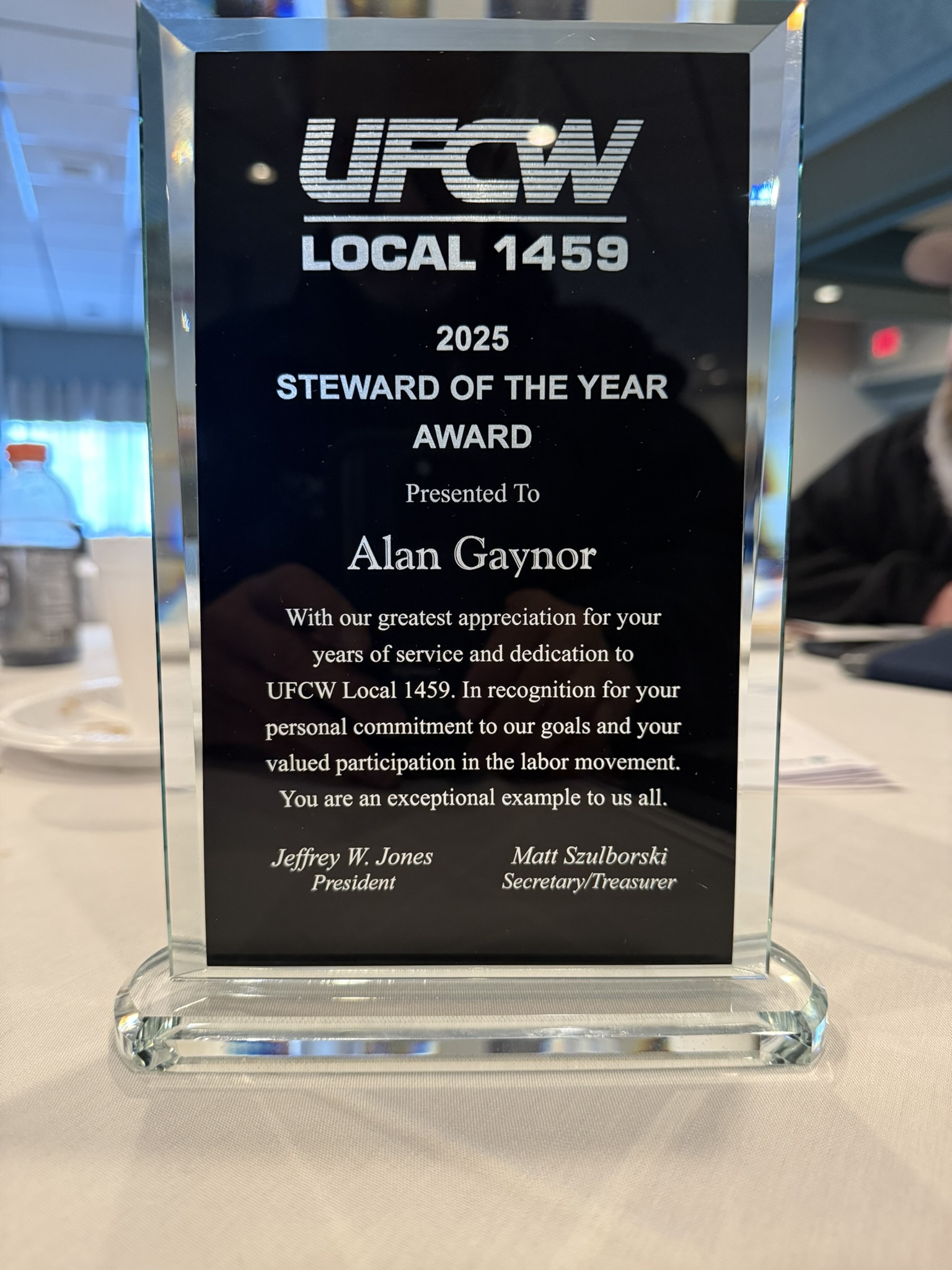 UFCW Local 1459 Steward of the Year Award for 2025